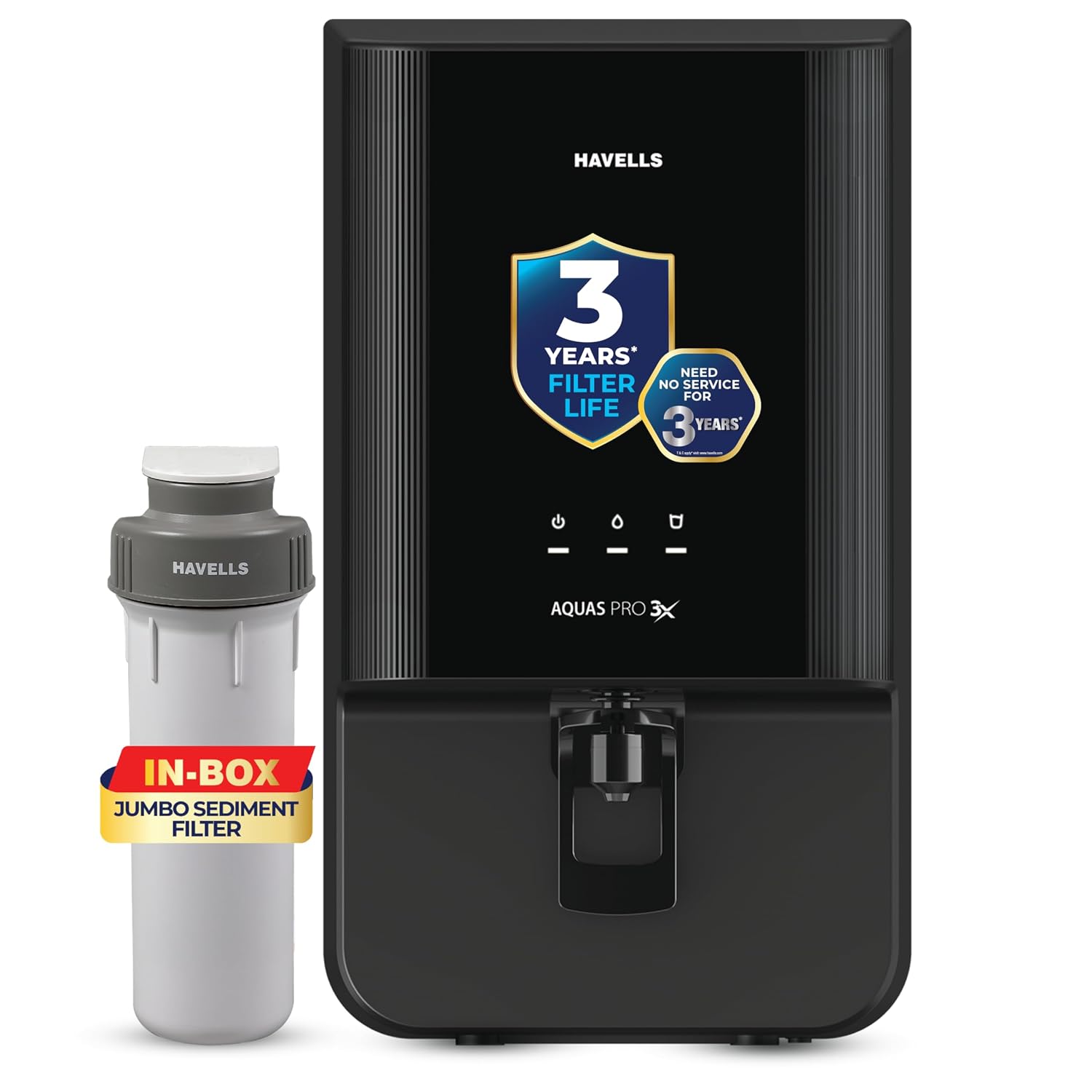 Havells Aquas Pro 3X 7L RO + UV Water Purifier with Copper & Zinc