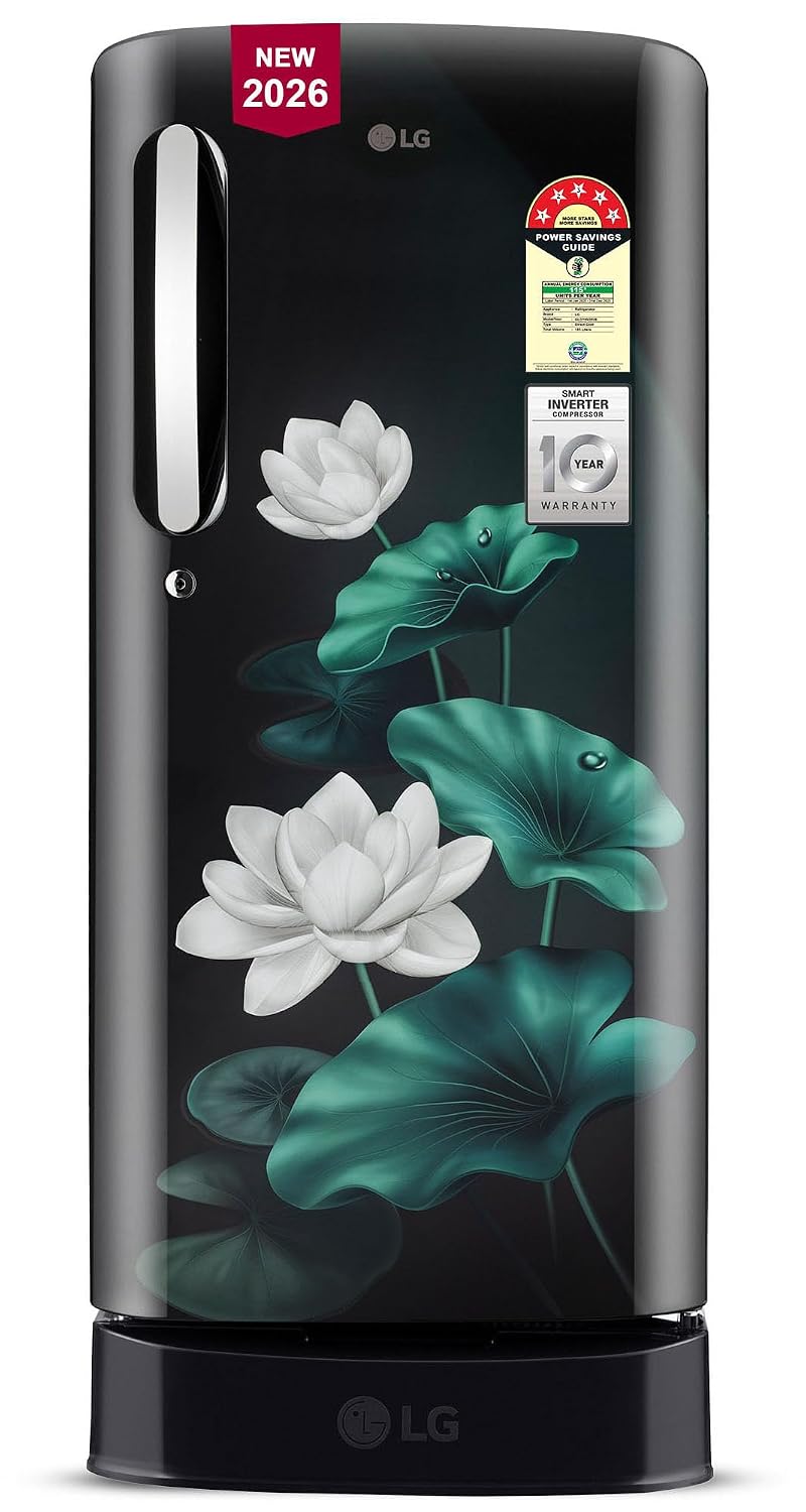 LG GLD1956ZAEL 185 L 5 Star Smart Inverter Single Door Refrigerator, Emerald Lotus (2026 Model)